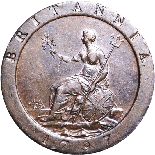 1797 Great Britain Proclamation Cartwheel Penny Good Very Fine