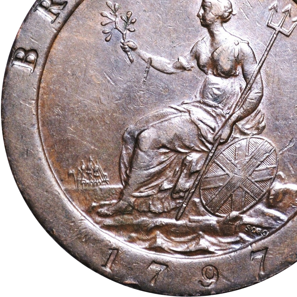1797 Great Britain Proclamation Cartwheel Penny Good Very Fine