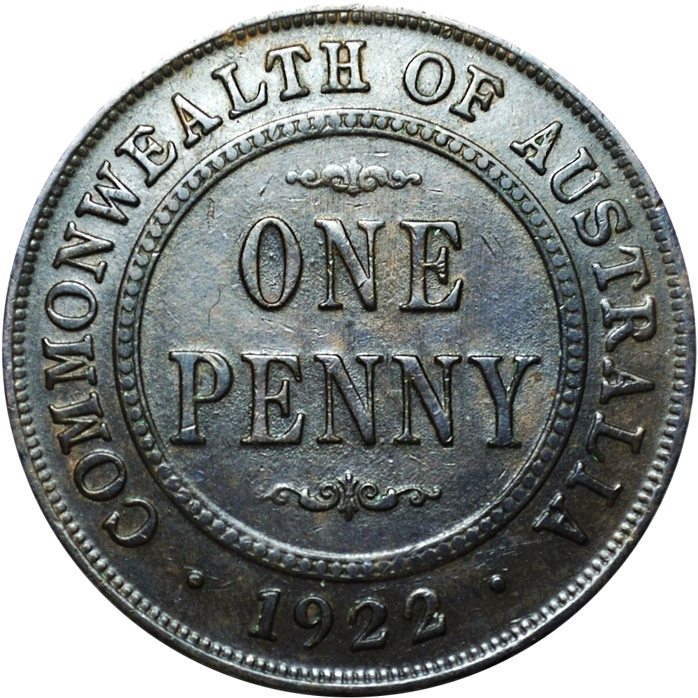 1922 Australian Penny Very Fine