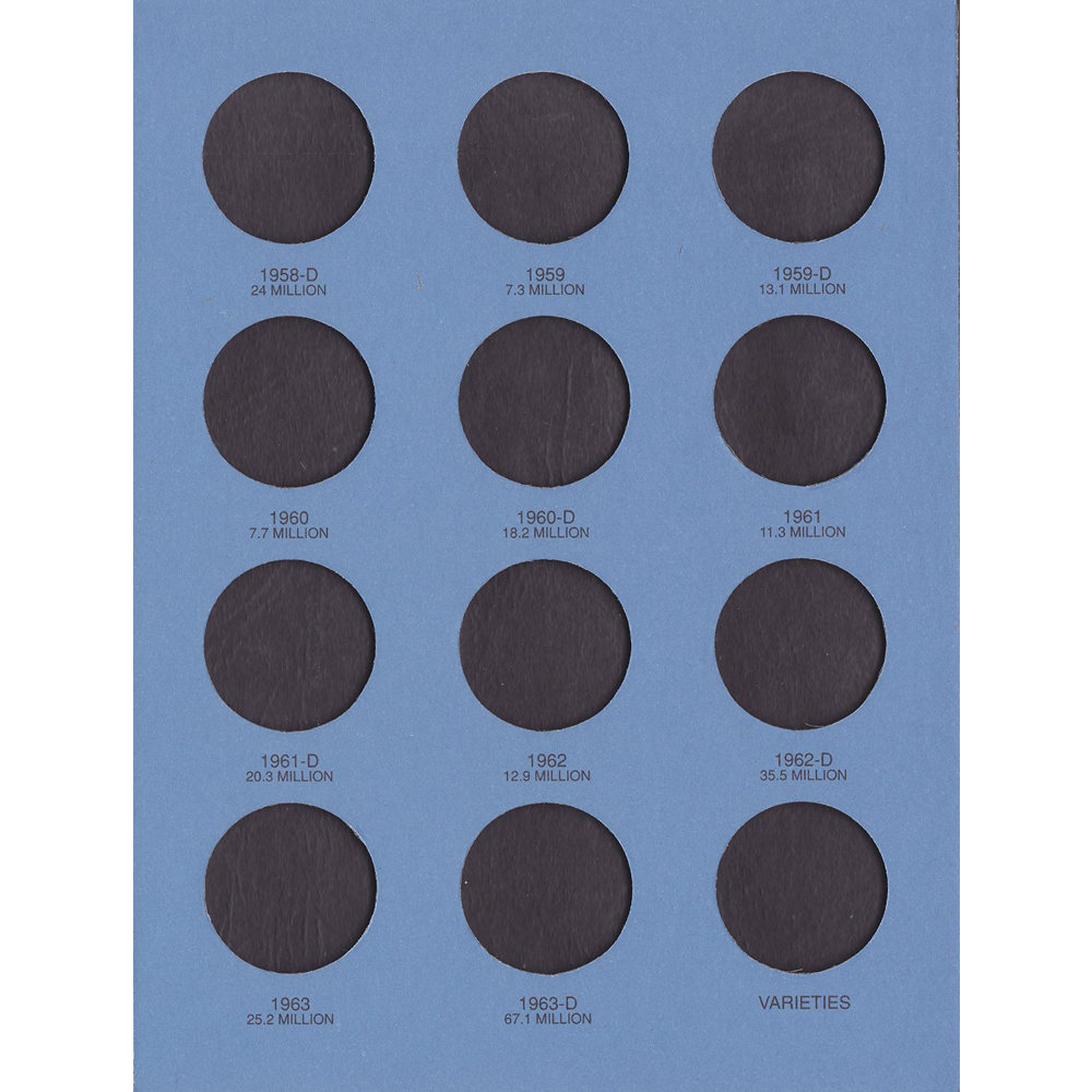1948-1963 Used Benjamin Franklin Half Dollar Album Trifold Whitman No 9032 Coin