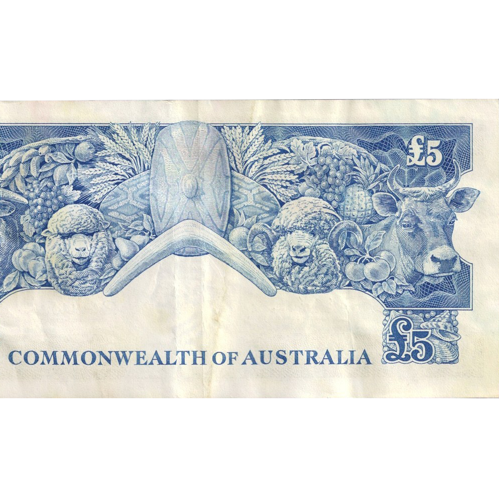 Five Pound Coombs Wilson Australian Banknote Good Fine To About Very Fine