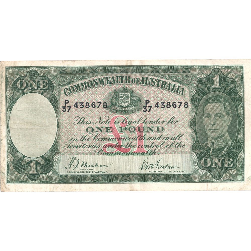 One Pound Sheehan Mcfarlane Australian Banknote Good Fine