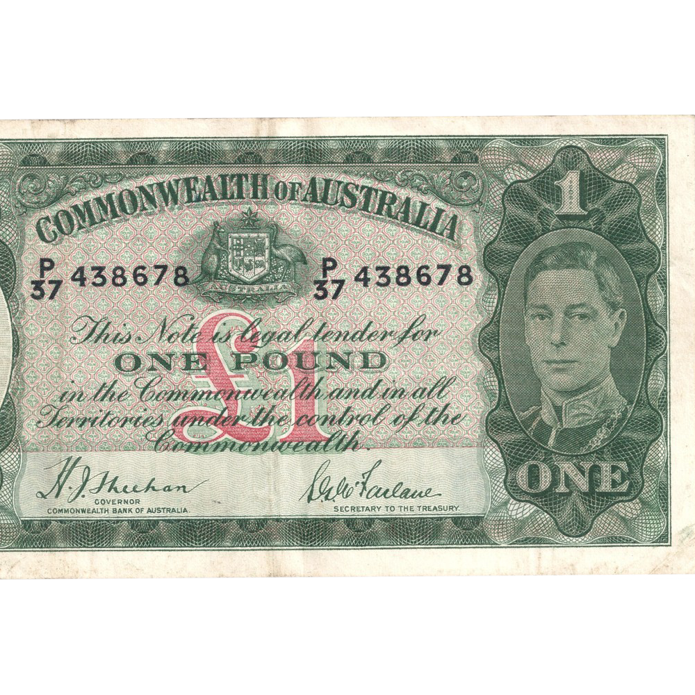 One Pound Sheehan Mcfarlane Australian Banknote Good Fine
