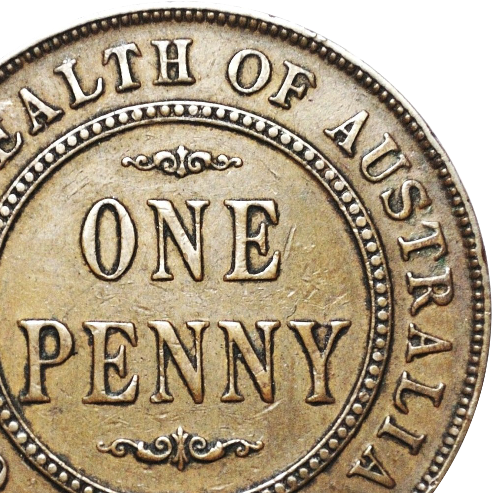 Scarce 1925 Australian Penny Very Fine