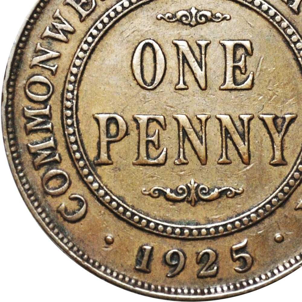 Scarce 1925 Australian Penny Very Fine