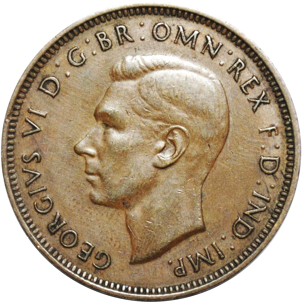 Scarce 1939 Australian Halfpenny Kangaroo Reverse Very Fine