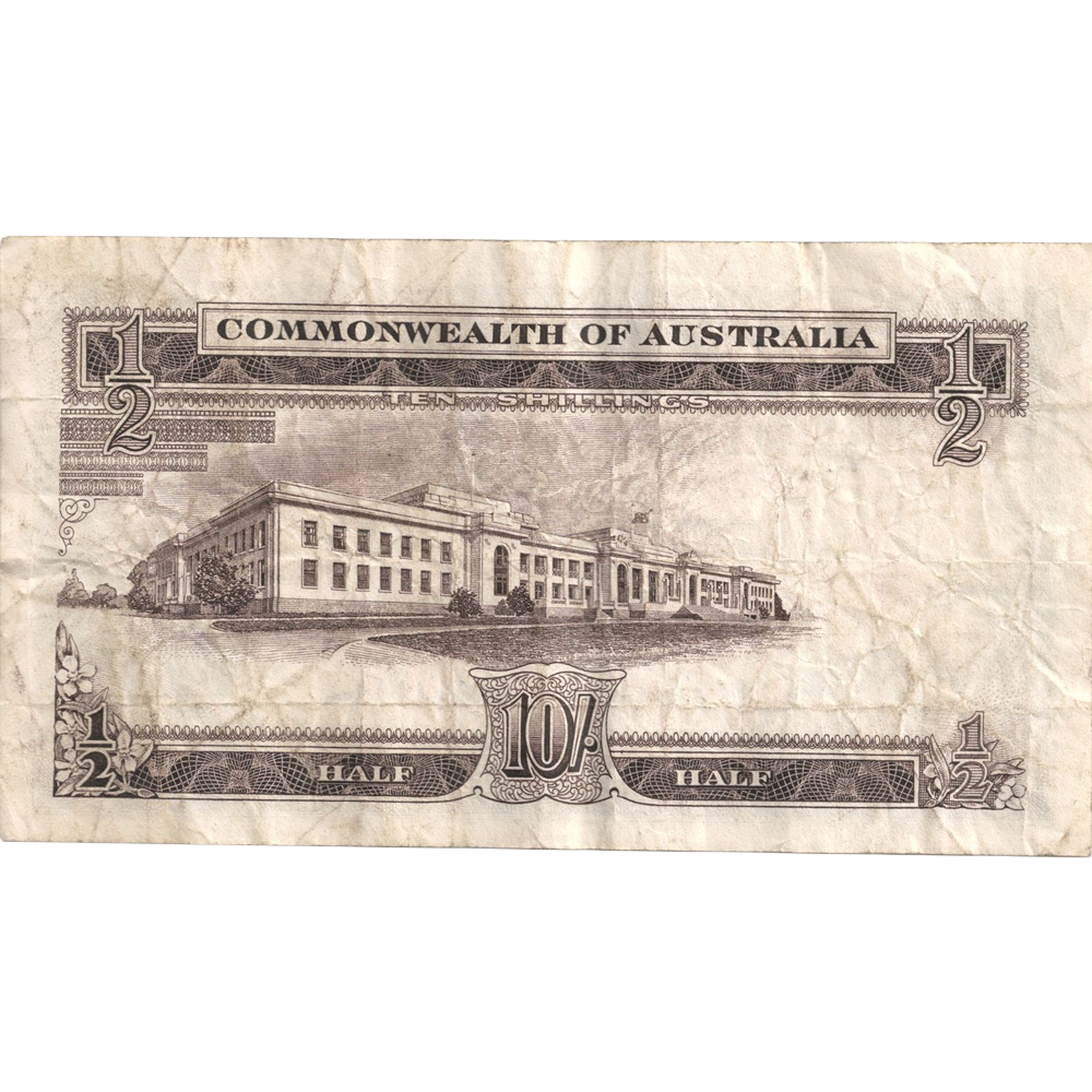 Ten Shilling Coombs Wilson Australian Banknote Fine