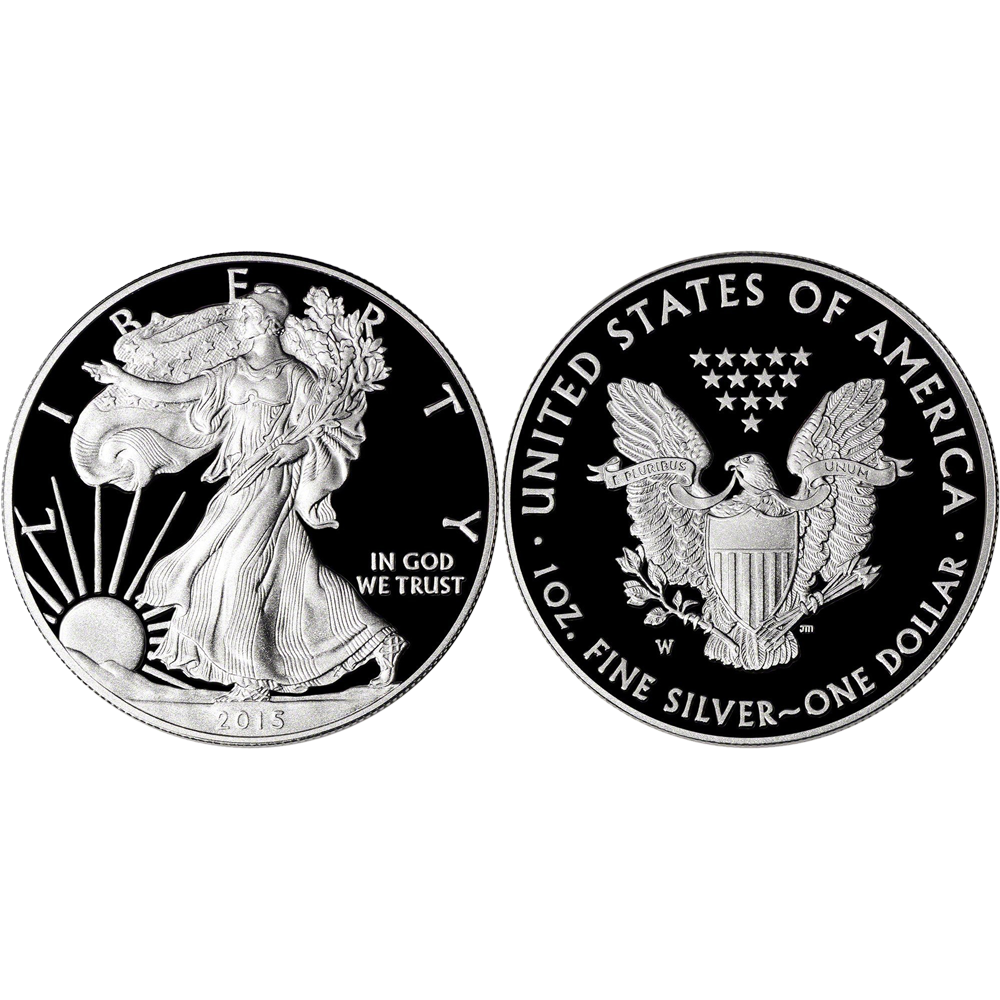 2015 W American Silver Eagle Proof $1 Us Mint